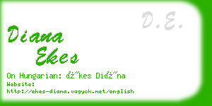 diana ekes business card